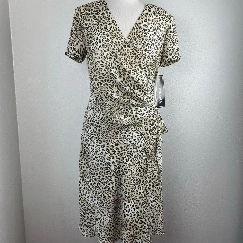 NWT Sheri Martin New York Leopard Print Maxi Dress